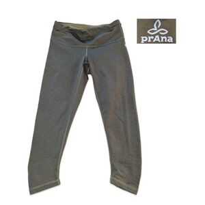 Prana Capri Leggings Woman's XS Green Yoga Workout Dance Fitness Athleisure Hike